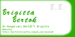 brigitta bertok business card